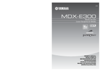 Yamaha MDXE-300 - Owners Manual 